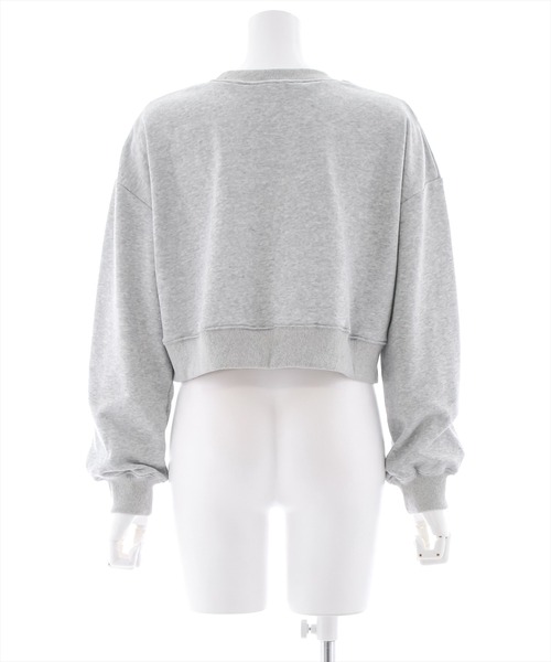 clear（クリア）の「ショート丈刺繍プリントスウェットトップス（スウェット・レディース・サックスブルー/オフホワイト・F）」の8枚目の写真