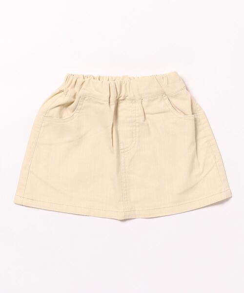 Life Support Products（ライフサポートプロダクツ）の「カラーデニムミニスカート(kids/XS-L)（スカート・キッズ・オフホワイト/オレンジ/ピンク/ライトグリーン・XS/S/M/L）」の2枚目の写真