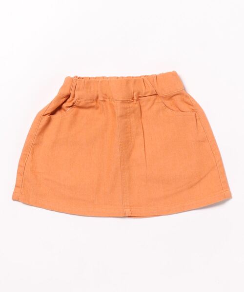 Life Support Products（ライフサポートプロダクツ）の「カラーデニムミニスカート(kids/XS-L)（スカート・キッズ・オフホワイト/オレンジ/ピンク/ライトグリーン・XS/S/M/L）」の4枚目の写真