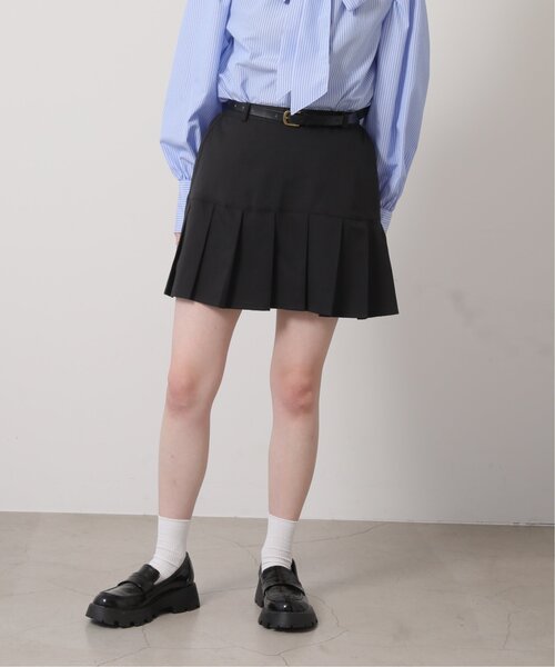 RAY CASSIN（レイカズン）の「プリーツ切替ミニスカート（スカート・レディース・グレー/ブラック・FREE）」の5枚目の写真