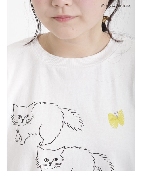 Samansa Mos2（サマンサ モスモス）の「【miyuki matsuo × SamansaMos2】ロングTシャツ（Tシャツ/カットソー・レディース・チャコール/キナリ/オフホワイト・ﾌﾘ-）」の20枚目の写真