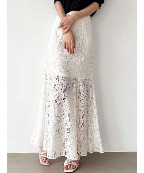 RESEXXY（リゼクシー）の「レースマーメイドスカート（スカート・レディース・ホワイト/ブラック/ブルー・FREE）」の2枚目の写真