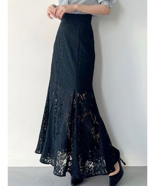RESEXXY（リゼクシー）の「レースマーメイドスカート（スカート・レディース・ホワイト/ブラック/ブルー・FREE）」の3枚目の写真