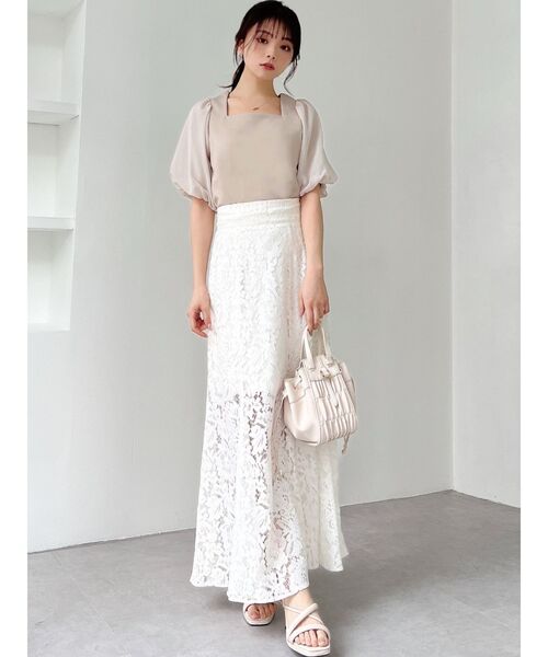 RESEXXY（リゼクシー）の「レースマーメイドスカート（スカート・レディース・ホワイト/ブラック/ブルー・FREE）」の4枚目の写真