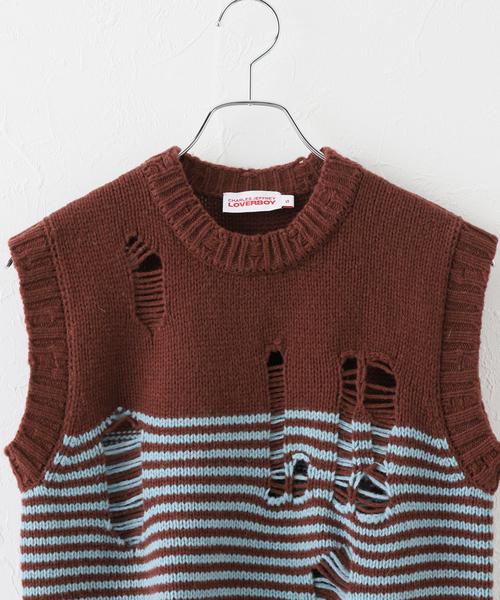 UNFOLLOW(アンフォロー)の「【Charles Jeffrey LOVERBOY 】MEGA SHRED VEST(ベスト・メンズ・アイボリー/ブルー系その他・SMALL)」の13枚目の写真