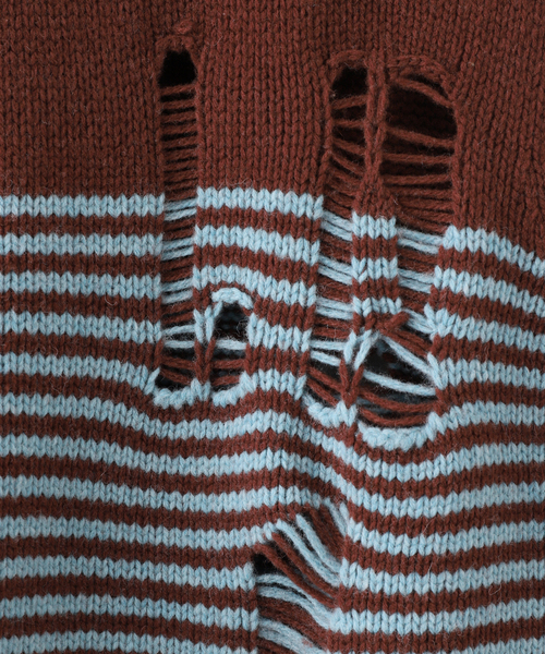 UNFOLLOW(アンフォロー)の「【Charles Jeffrey LOVERBOY 】MEGA SHRED VEST(ベスト・メンズ・アイボリー/ブルー系その他・SMALL)」の3枚目の写真