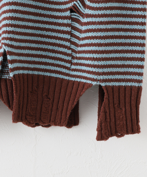 UNFOLLOW(アンフォロー)の「【Charles Jeffrey LOVERBOY 】MEGA SHRED VEST(ベスト・メンズ・アイボリー/ブルー系その他・SMALL)」の4枚目の写真