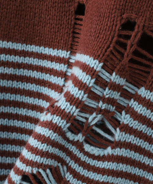 UNFOLLOW(アンフォロー)の「【Charles Jeffrey LOVERBOY 】MEGA SHRED VEST(ベスト・メンズ・アイボリー/ブルー系その他・SMALL)」の8枚目の写真