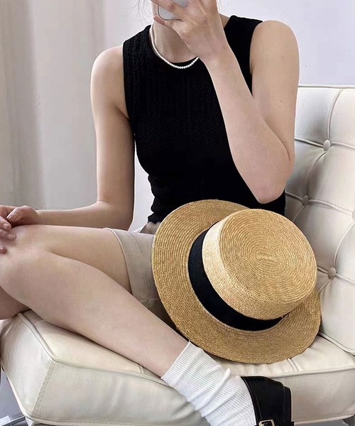 SPIGA（スピーガ）の「ｶｷﾞ針編みﾀﾝｸﾄｯﾌﾟ（タンクトップ・レディース・パープル/ホワイト/ブラウン/ブラック・FREE）」の14枚目の写真