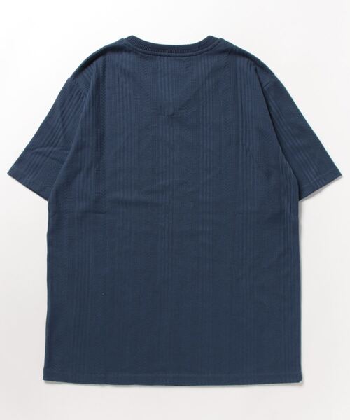 TAKA-Q(タカキュー)の「タカキュー リンクスジャガード Vネック半袖Tシャツ(Tシャツ/カットソー・メンズ・ホワイト/ブルー/ブラック・X-LARGE/MEDIUM/LARGE)」の4枚目の写真