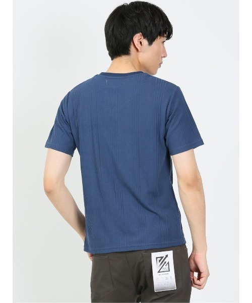 TAKA-Q(タカキュー)の「タカキュー リンクスジャガード Vネック半袖Tシャツ(Tシャツ/カットソー・メンズ・ホワイト/ブルー/ブラック・X-LARGE/MEDIUM/LARGE)」の12枚目の写真