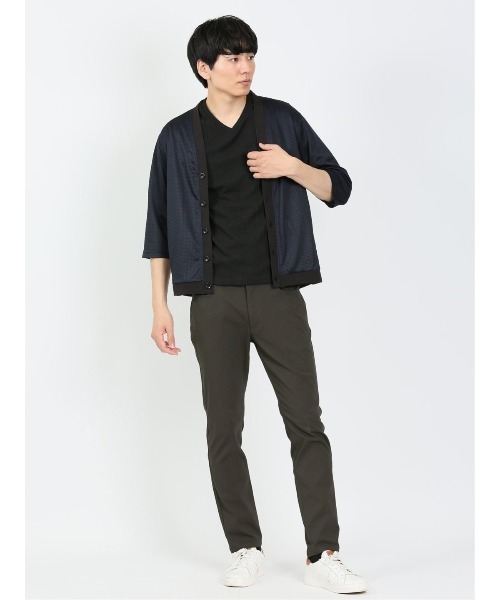 TAKA-Q(タカキュー)の「タカキュー リンクスジャガード Vネック半袖Tシャツ(Tシャツ/カットソー・メンズ・ホワイト/ブルー/ブラック・X-LARGE/MEDIUM/LARGE)」の13枚目の写真