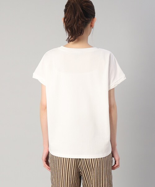 UNTITLED（アンタイトル）の「◆【きれいめにも、カジュアルにも】ランダムロゴTシャツ（Tシャツ/カットソー・レディース・ホワイト系8/ホワイト系3/グレー系その他・00/48/44/50/04/02）」の7枚目の写真
