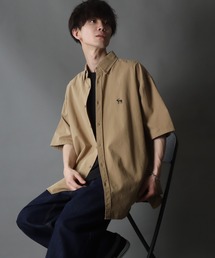 Oversize Drop shoulder short sleeve BD shirt/オーバーサイズ ドロップショルダー 半袖 ボタンダウン シャツ