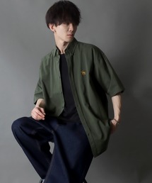 Oversize Drop shoulder short sleeve BD shirt/オーバーサイズ ドロップショルダー 半袖 ボタンダウン シャツ