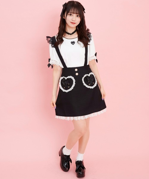 Secret Honey(シークレットハニー)の「ハートポケットフリル台形スカート(スカート・レディース・ピンク/ブラック/ブルー・MEDIUM)」の16枚目の写真
