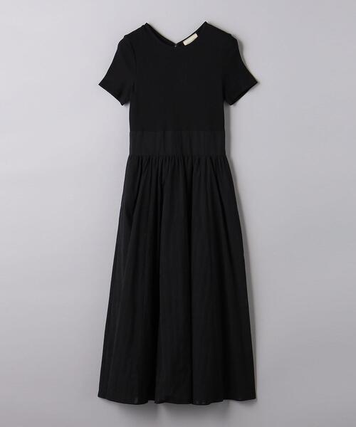 UNITED ARROWS V ネック フィット＆フレア チェックワンピース UNITED ARROWS（ユナイテッドアローズ）の「V ネック フィット