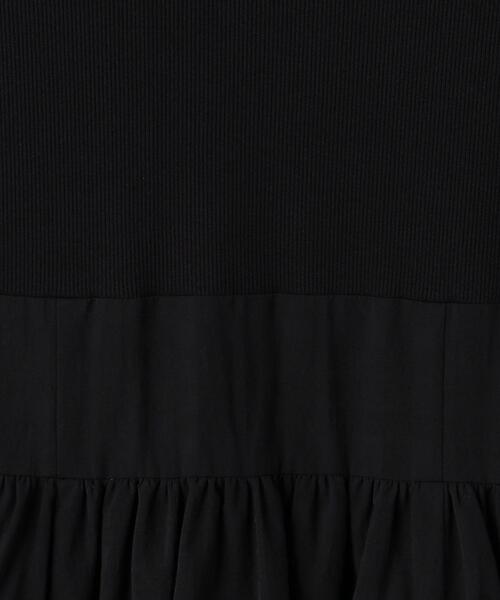 ユナイテッドアローズ FABRICA Ｖネック チェック ワンピース 黒　38 ユナイテッドアローズ FABRICA Vネックワンピース38 チェック柄