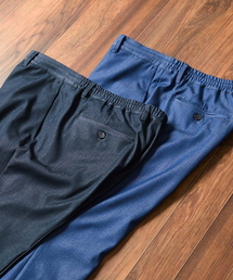 【接触冷感/ストレッチ】デニムライクススマートスラックス(アンクル丈)