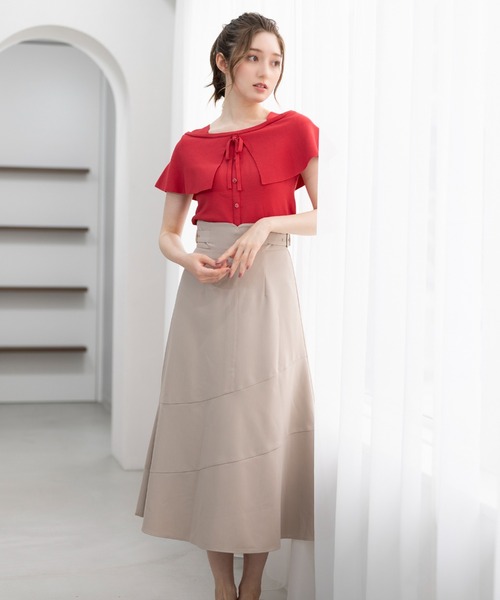 MISCH MASCH(ミッシュマッシュ)の「■2023春夏新作■配色ビッグ衿ニット/MM318332(ニット/セーター・レディース・レッド/ブラック/グリーン/ホワイト・M)」の7枚目の写真