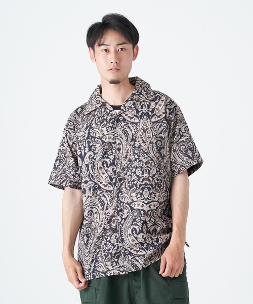 CORISCO(コリスコ)の「レーヨンタッチ総柄シャツ(M1)(シャツ/ブラウス・メンズ・その他4/その他7/その他1/その他5/その他8/その他2/その他3/その他6・LARGE/MEDIUM/X-LARGE)」の1枚目の写真