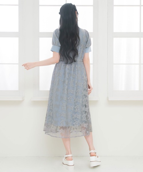 Newlyme(ニューリーミー)の「総レースリボン半袖ワンピース(ワンピース・レディース・ブラック/ブルー/ホワイト・MEDIUM/XX-LARGE/X-LARGE/LARGE)」の19枚目の写真
