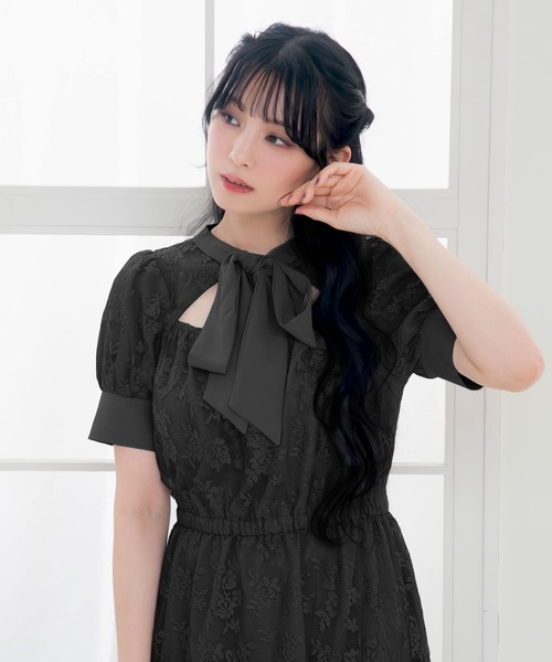 Newlyme(ニューリーミー)の「総レースリボン半袖ワンピース(ワンピース・レディース・ブラック/ブルー/ホワイト・MEDIUM/XX-LARGE/X-LARGE/LARGE)」の16枚目の写真