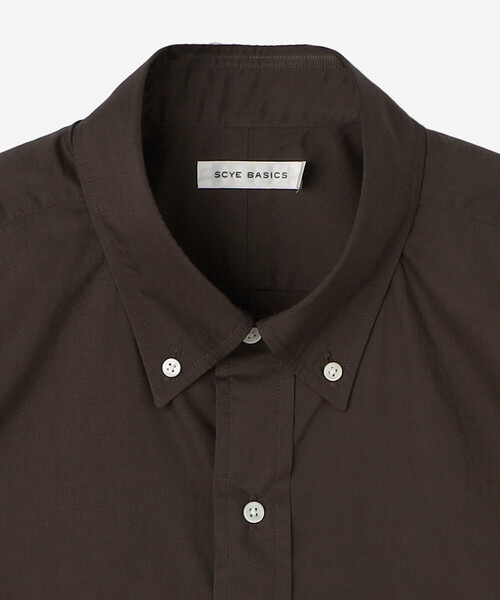 SCYE BASICS(サイベーシックス)の「SCYE BASICS | 〈別注〉ボタンダウン半袖シャツ MEN(シャツ/ブラウス・メンズ・オフホワイト/ブルー/チャコール・36/38/40)」の6枚目の写真
