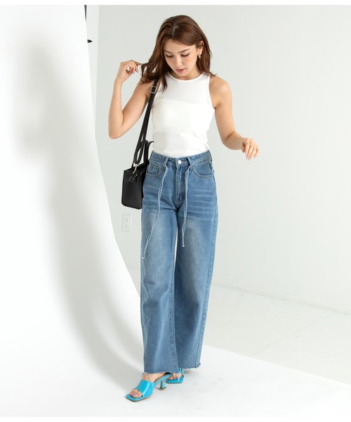 ANAP（アナップ）の「スクエアミュールサンダル（サンダル・レディース・ブラック/オフホワイト/ブルー・M/S/L）」の13枚目の写真