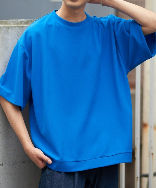 CIAOPANIC TYPY（チャオパニックティピー）の「ドライタッチカットツイルクルーネックTee（Tシャツ/カットソー・メンズ・ブルー/チャコールグレー/ライトグレー/ブラック・MEDIUM/LARGE）」の4枚目の写真