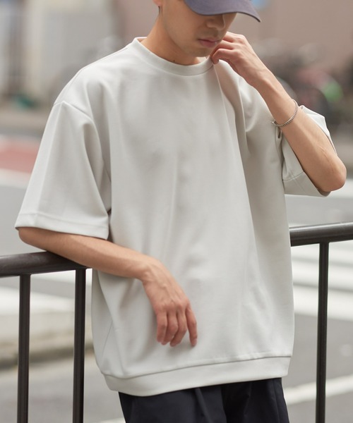 CIAOPANIC TYPY（チャオパニックティピー）の「ドライタッチカットツイルクルーネックTee（Tシャツ/カットソー・メンズ・ブルー/チャコールグレー/ライトグレー/ブラック・MEDIUM/LARGE）」の3枚目の写真