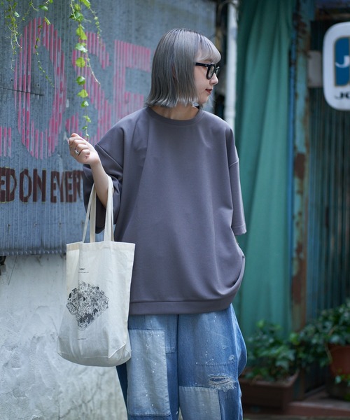 CIAOPANIC TYPY（チャオパニックティピー）の「ドライタッチカットツイルクルーネックTee（Tシャツ/カットソー・メンズ・ブルー/チャコールグレー/ライトグレー/ブラック・MEDIUM/LARGE）」の6枚目の写真