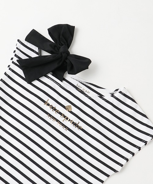 kate spade NEW YORK - ケイトスペード KATE SPADE Tシャツ ストライプ パフ スリーブ 半袖 美品⭐︎ケイトスペードニューヨーク パフスリーブ ボーダーT