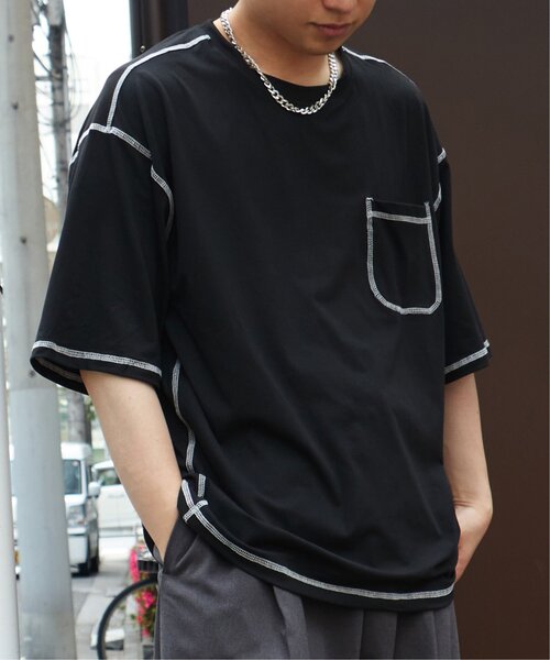 NO NEED（ノーニード）の「ハイショクステッチＢＩＧＴシャツ（Tシャツ/カットソー・メンズ・ブラック/ホワイト・ﾌﾘ-）」の19枚目の写真