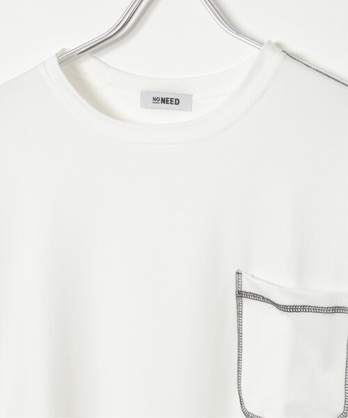 NO NEED（ノーニード）の「ハイショクステッチＢＩＧＴシャツ（Tシャツ/カットソー・メンズ・ブラック/ホワイト・ﾌﾘ-）」の14枚目の写真