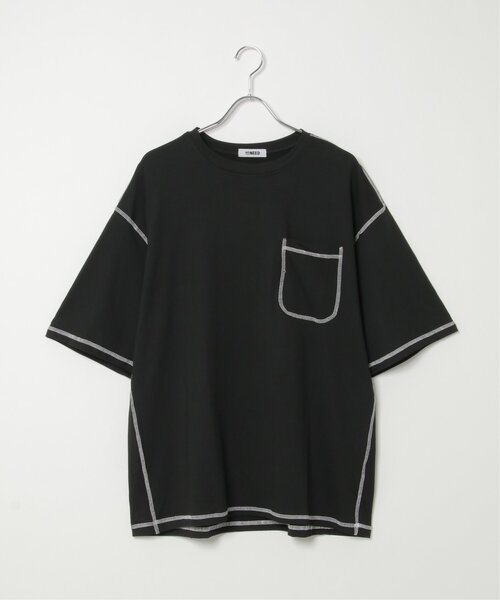 NO NEED（ノーニード）の「ハイショクステッチＢＩＧＴシャツ（Tシャツ/カットソー・メンズ・ブラック/ホワイト・ﾌﾘ-）」の11枚目の写真