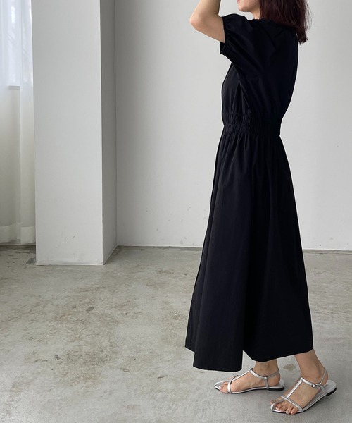 210nouve（トゥージュヌーブ）の「2WAYジップアップギャザーワンピース（シャツワンピース・レディース・ブラック/ベージュ・FREE）」の21枚目の写真