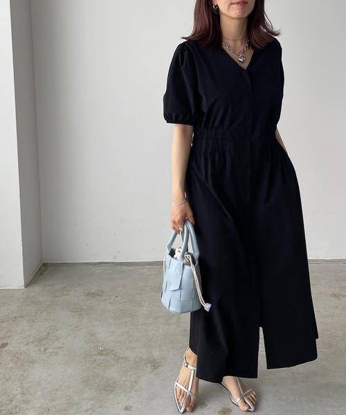 210nouve（トゥージュヌーブ）の「2WAYジップアップギャザーワンピース（シャツワンピース・レディース・ブラック/ベージュ・FREE）」の16枚目の写真