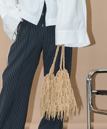 フリンジメッシュニットバッグ