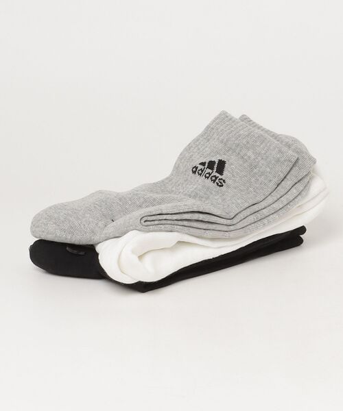 adidas(アディダス)の「クッション クルーソックス 3足組 / アディダス adidas(ソックス/靴下・メンズ・ホワイト/ホワイト系その他2/ブラック/グレー/ホワイト系その他3/ホワイト系その他4/ブルー/グレー系その他/ブラック×グレー・LARGE/MEDIUM/SMALL/X-LARGE/kids-XXL/kids-XL)」の21枚目の写真