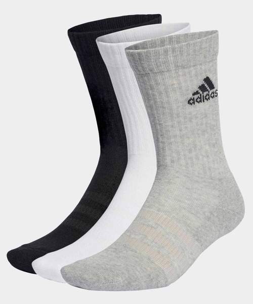adidas(アディダス)の「クッション クルーソックス 3足組 / アディダス adidas(ソックス/靴下・メンズ・ホワイト/ホワイト系その他2/ブラック/グレー/ホワイト系その他3/ホワイト系その他4/ブルー/グレー系その他/ブラック×グレー・LARGE/MEDIUM/SMALL/X-LARGE/kids-XXL/kids-XL)」の8枚目の写真