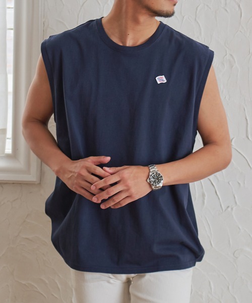 JEMORGAN(ジェーイーモーガン)の「『JEMORGAN LONG JOHNS/ジェーイーモーガンロングジョーンズ』天竺ノースリーブ【+】(タンクトップ・メンズ・ブラック/ライトグレー/ネイビー/オフホワイト/グリーン/サンドベージュ/サーモンピンク/カーキ/ベージュ・L/XL/M)」の8枚目の写真