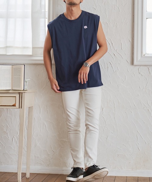 JEMORGAN(ジェーイーモーガン)の「『JEMORGAN LONG JOHNS/ジェーイーモーガンロングジョーンズ』天竺ノースリーブ【+】(タンクトップ・メンズ・ブラック/ライトグレー/ネイビー/オフホワイト/グリーン/サンドベージュ/サーモンピンク/カーキ/ベージュ・L/XL/M)」の10枚目の写真