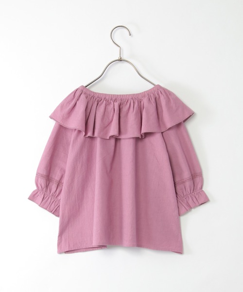 ikka（イッカ）の「7分袖フリル襟ブラウス（120~160cm）（シャツ/ブラウス・キッズ・ピンク系その他/ネイビー・120/130/140/150/160）」の10枚目の写真