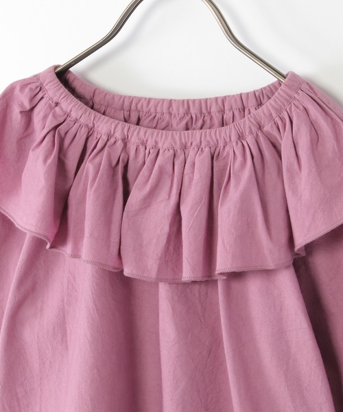 ikka（イッカ）の「7分袖フリル襟ブラウス（120~160cm）（シャツ/ブラウス・キッズ・ピンク系その他/ネイビー・120/130/140/150/160）」の11枚目の写真