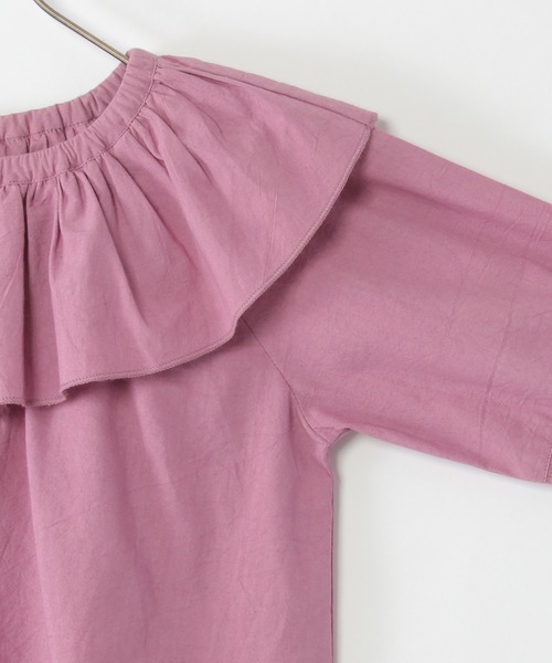 ikka（イッカ）の「7分袖フリル襟ブラウス（120~160cm）（シャツ/ブラウス・キッズ・ピンク系その他/ネイビー・120/130/140/150/160）」の12枚目の写真