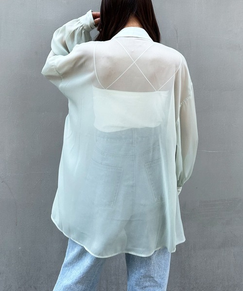 INGNI(イング)の「装飾付ラメシアーシャツ(シャツ/ブラウス・レディース・アイボリー/ピンク/ミント・M)」の14枚目の写真