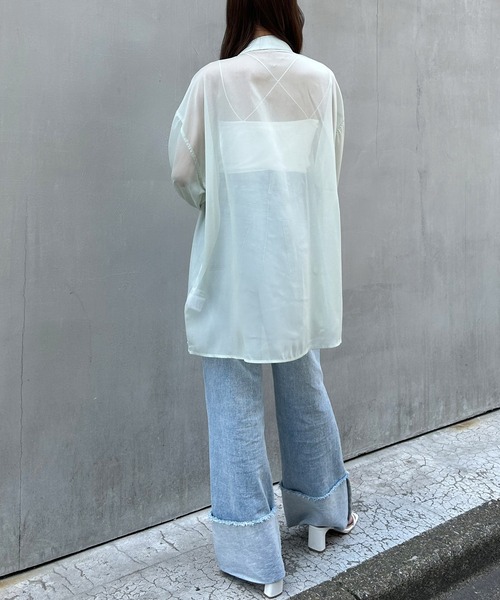 INGNI(イング)の「装飾付ラメシアーシャツ(シャツ/ブラウス・レディース・アイボリー/ピンク/ミント・M)」の19枚目の写真