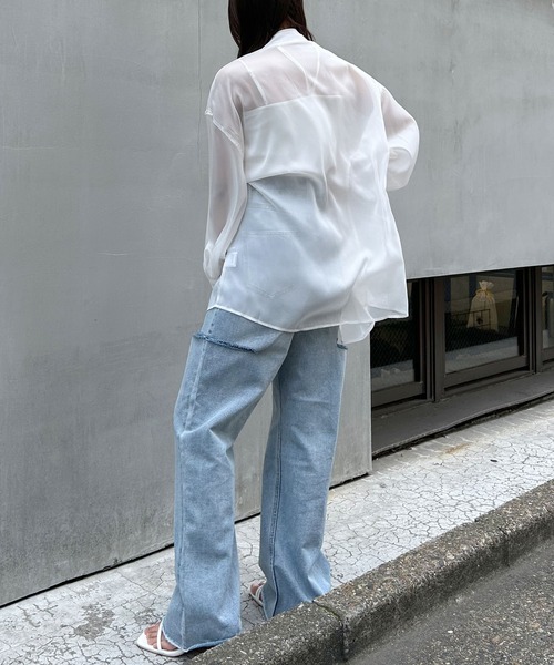 INGNI(イング)の「装飾付ラメシアーシャツ(シャツ/ブラウス・レディース・アイボリー/ピンク/ミント・M)」の10枚目の写真