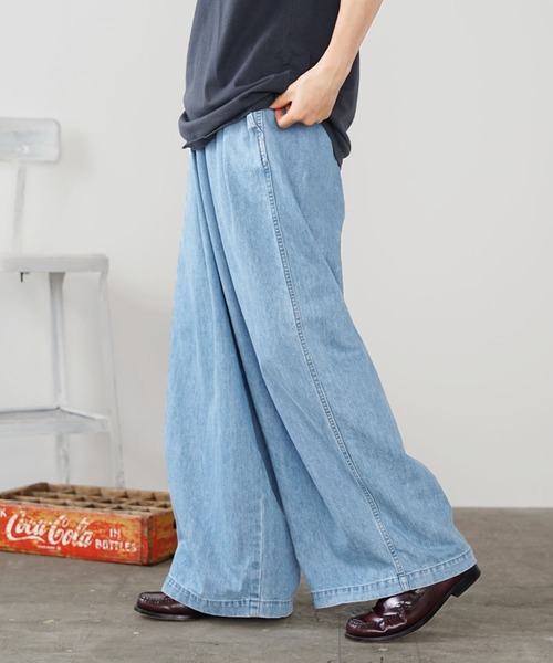 HARVESTY（ハーベスティ）の「HARVESTY/ハーベスティ デニムサーカスバギーパンツ ライトブルー ワイドパンツ（デニムパンツ・メンズ・ライトブルー・1/2）」の17枚目の写真